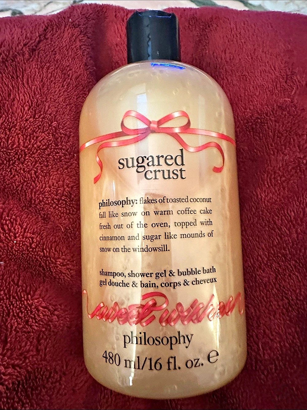 philosophy sugared crust 3-in-1 Shampoo Shower Gel Bubble Bath 16 oz